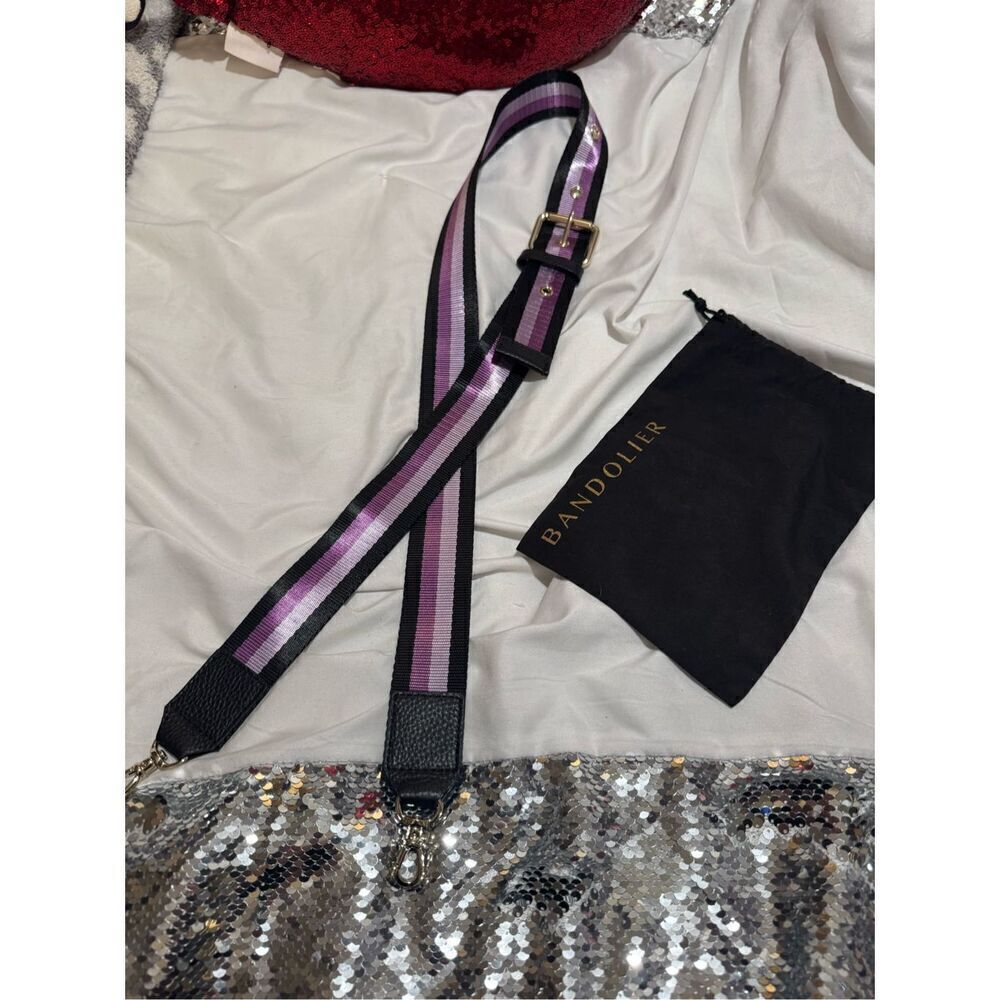 Bandolier purple black  kimberley.Bella crossbody /belt/strap